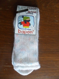PÉŤA-dětské zimní ponožky BAPON-ŠTEPON béžová´25-27(17-18)
