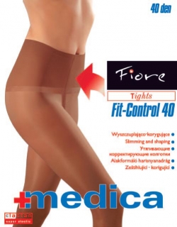 FIT CONTROL 40den-punčochové kalhoty Fiore tan-středně hnědé 2-S