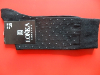 DEKET9- pánské ponožky LONKA černé 41-42 (27-38)  