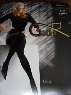 CELIA XL-punčochové kalhoty Gatta nero-černé 5-XL