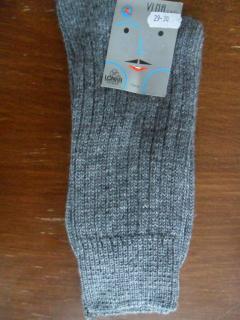 PUFRY-pánské vlněné ponožky LONKA černé 43-45(29-30)