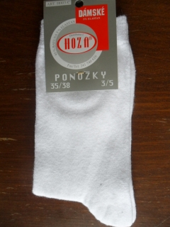 HOZA H003-dámské ponožky Hoza bílé 39-42 (26-28)