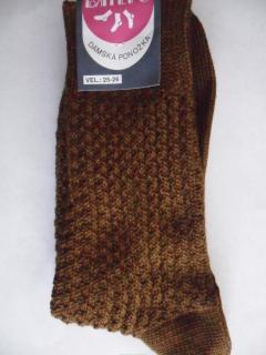 VERA-dámské zimní  ponožky BATEPO hnědé 38-39 (25-26)