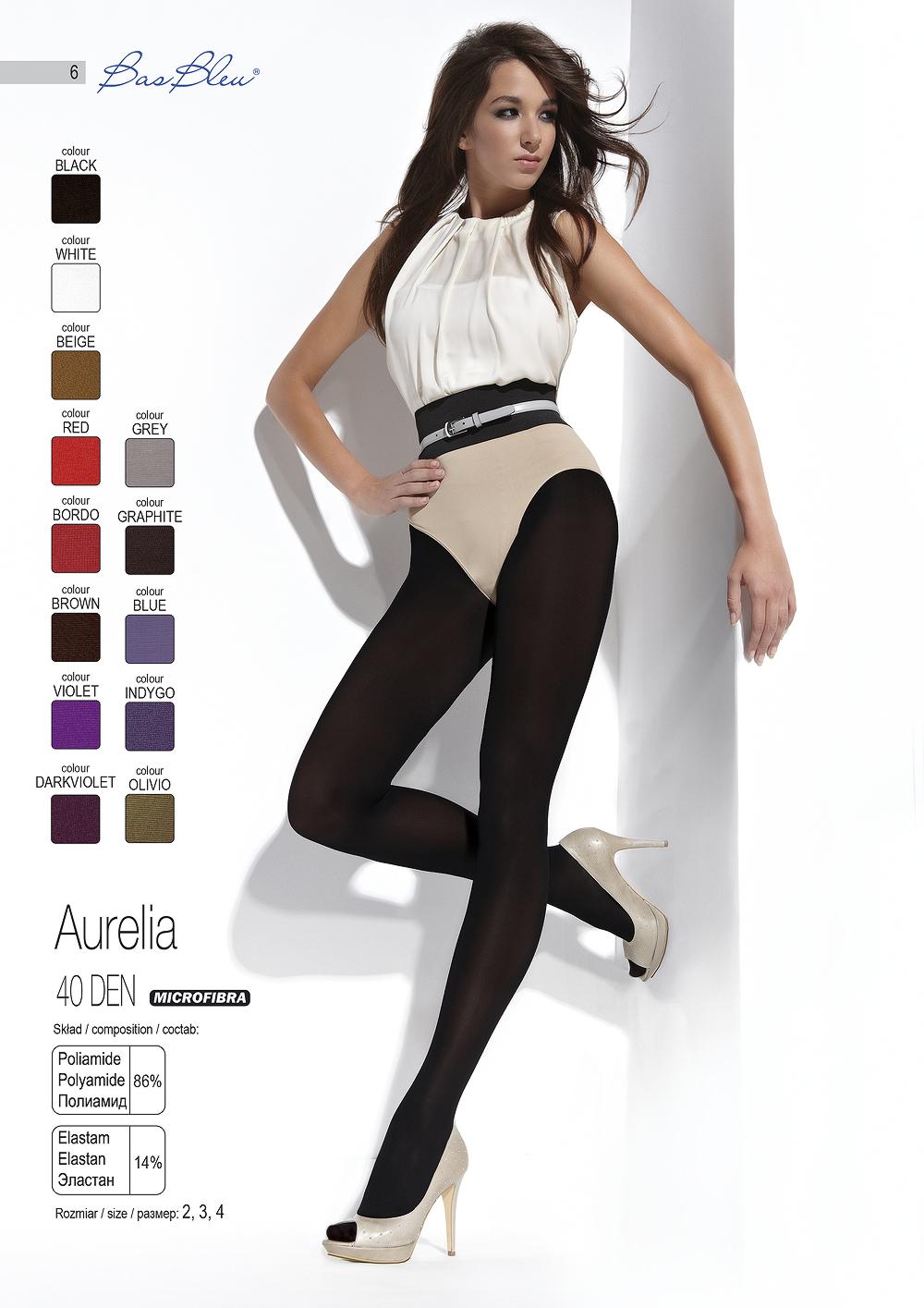 Bas Bleu Aurelia 40 den Punčochové kalhoty brown-tmavě hnědé