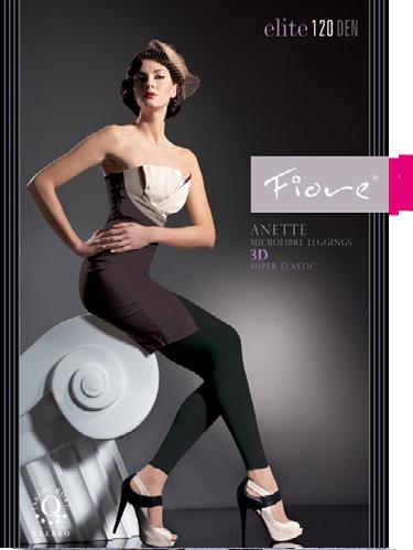 ANETTE 120den-leginy FIORE black-černé 3-M
