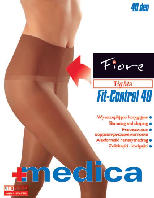 FIT CONTROL 40den-punčochové kalhoty Fiore grafit-tmavě šedé 2-S