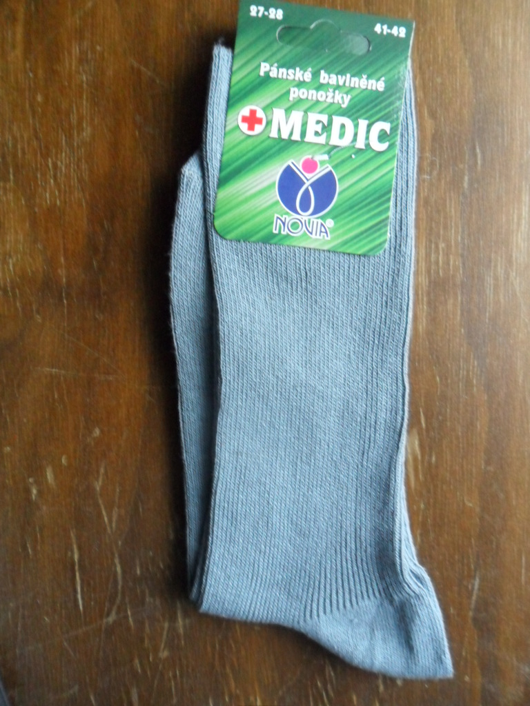 MEDIC-pánské zdravotní ponožky NOVIA světle šedé 47-48 (31-32)
