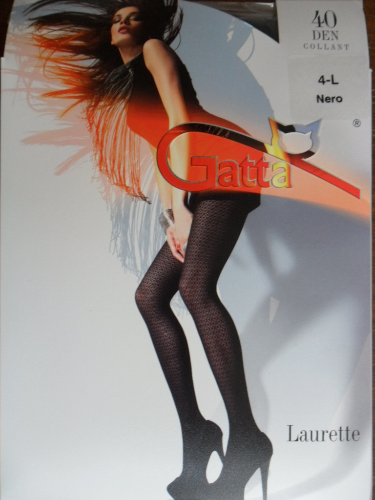 LAURETTE 07 40den-punčochové kalhoty Gatta nero-černé