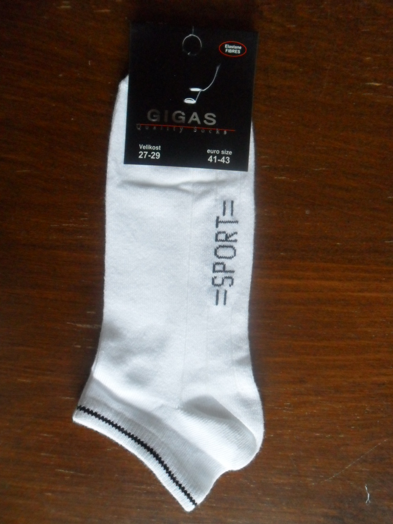 GIGAS SPORT-pánské ponožky GIGAS bílé 44-46 (30-32) 