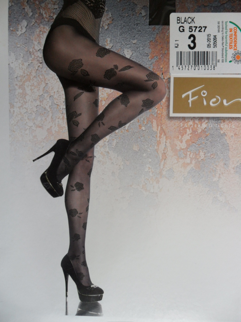 SINDY 40den-punčochové kalhoty Fiore black-černé 4-L