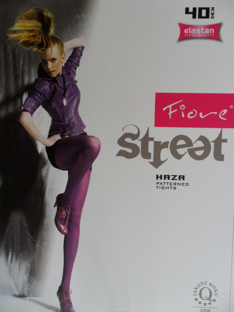 HAZA 40den-punčochové kalhoty Fiore navy blue-modré 3-M