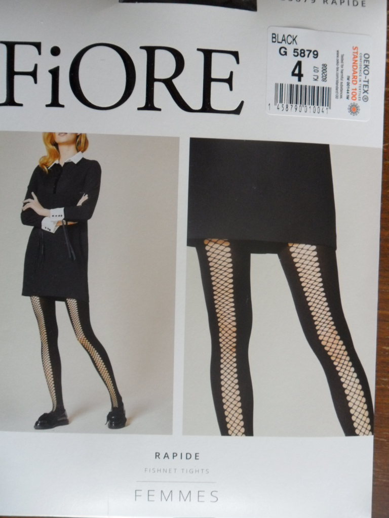 Punčochové kalhoty síťované 40den Fiore RAPIDE  black-černé