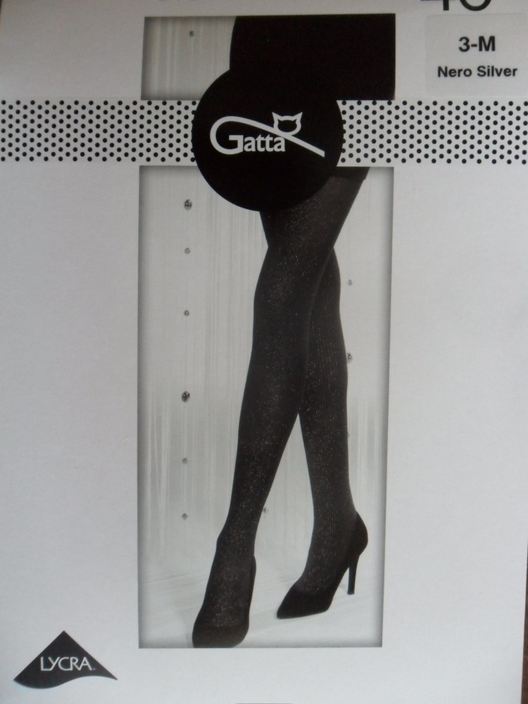 Gatta Silver gloss 01 40 den Punčochové kalhoty nero-silver