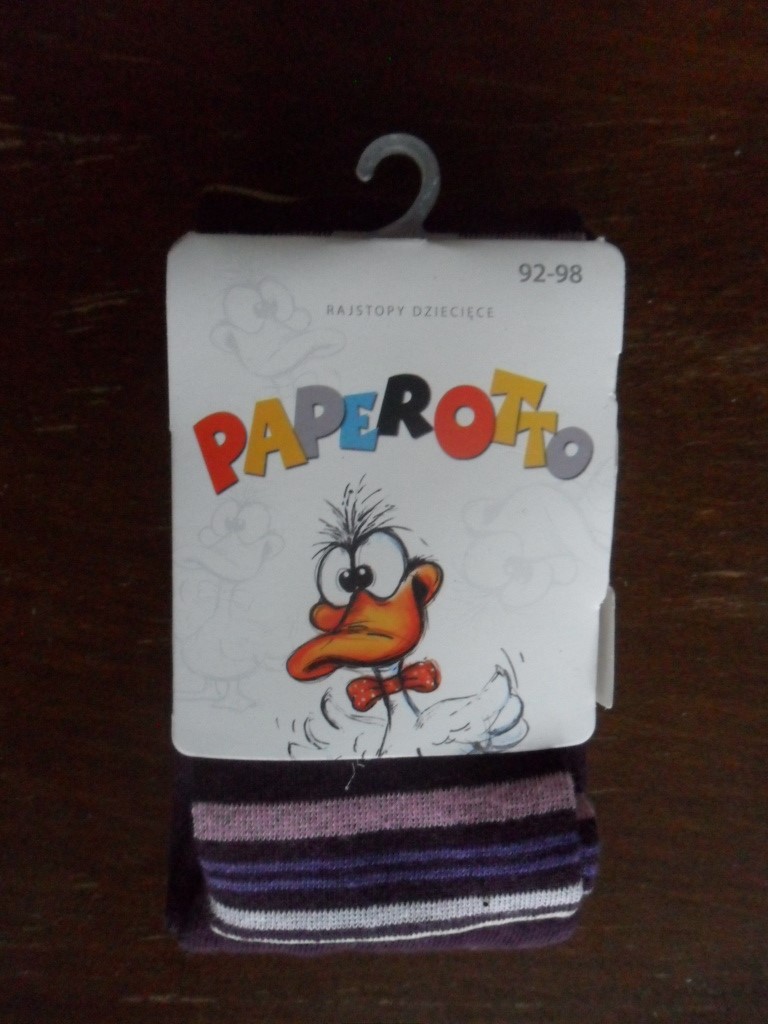 Dětské vzorované punčochové kalhoty Paperotto 92-98 vínové
