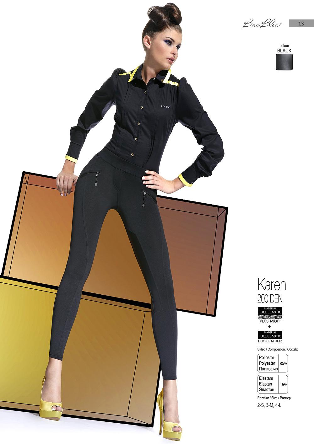 Bas Bleu Karen 200 den Leginy black-černé
