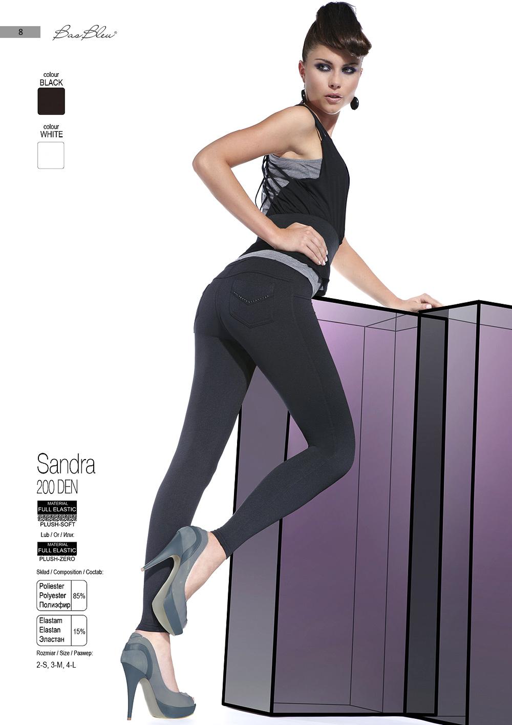 Bas Bleu Sandra 200 den Leginy black-černé