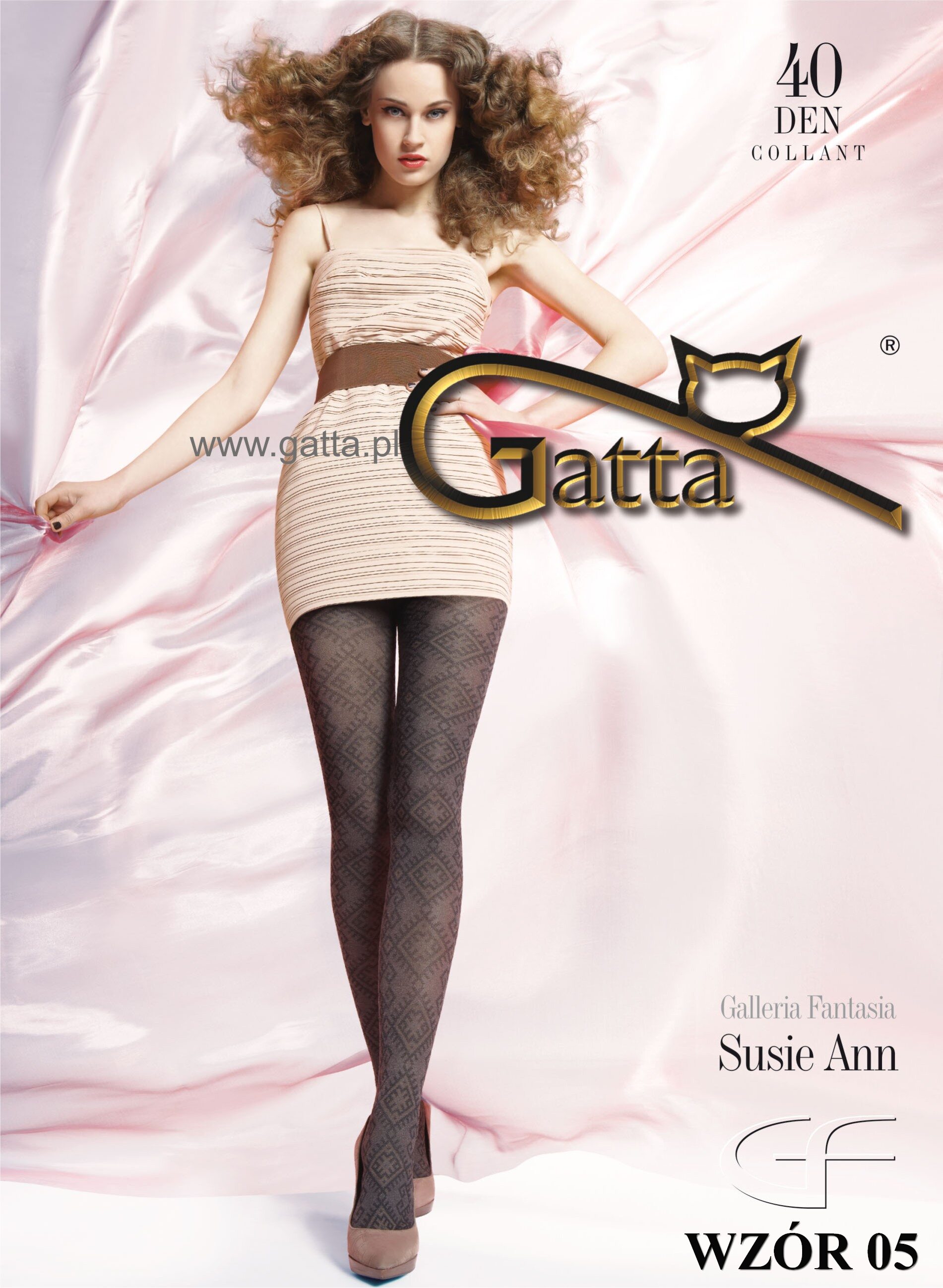 Gatta Susie ann 05 40 den Punčochové kalhoty melange caffe-hnědé 2-S