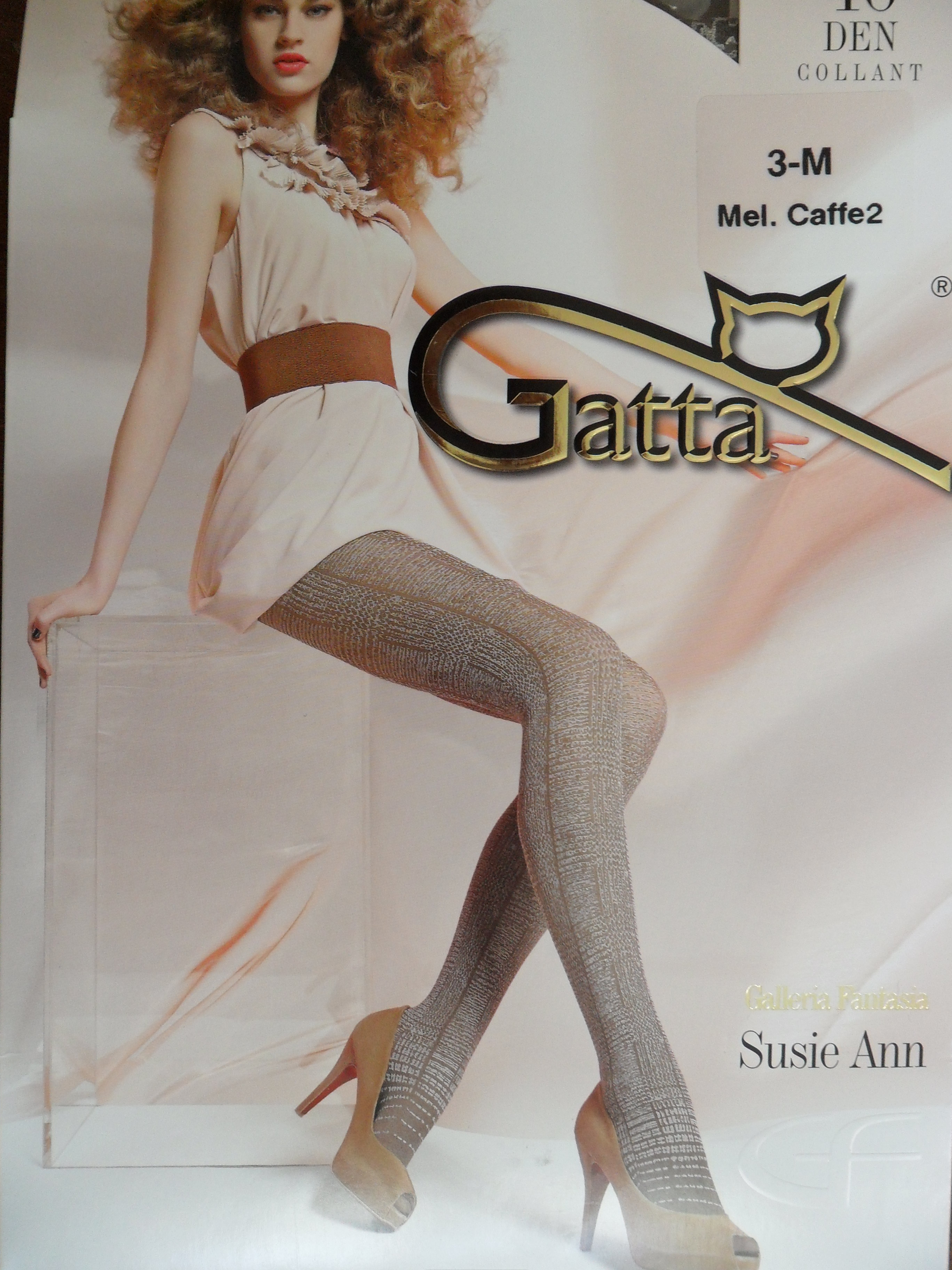 Gatta Susie ann 06 40 den Punčochové kalhoty melange caffe-hnědé 2-S