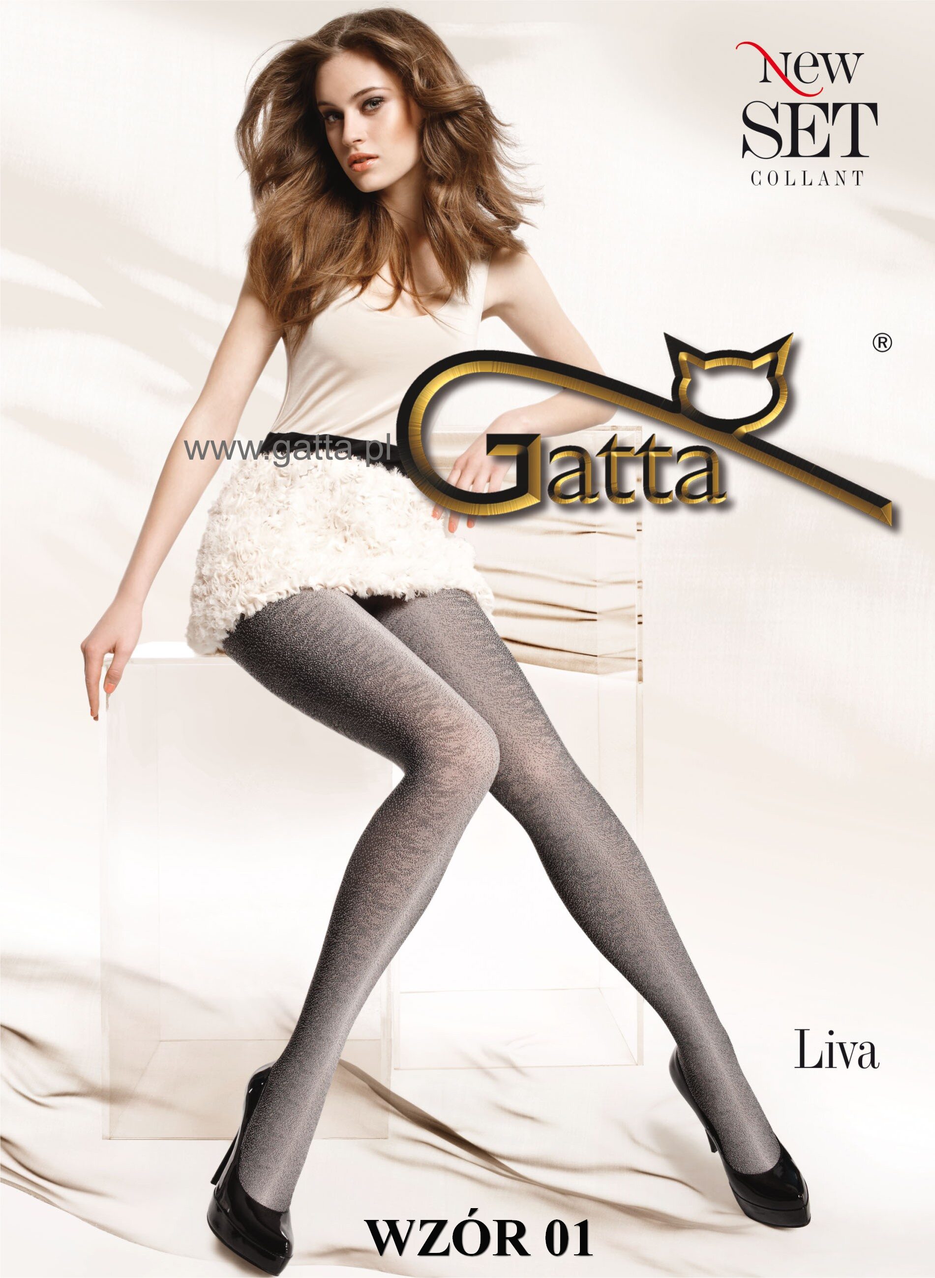 LIVA 01 40den-punčochové kalhoty Gatta sabbia