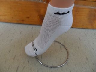 Lonka dámské  ponožky  kotníčkové Fibor bílé s černou 35-37(23-24)