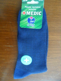 MEDIC 1-pánské zdravotní ponožky NOVIA světle šedé 41-43(27-29)