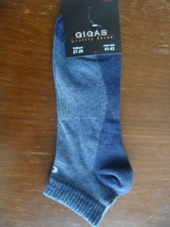 GIGAS  -pánské kotníčkové ponožky GIGAS bílé 43-46(30-32)