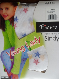 SINDY 05 40den-punčochové kalhoty Fiore white-bílé 128-134