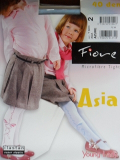 ASIA 40den-punčochové kalhoty Fiore white-bílé 110-122