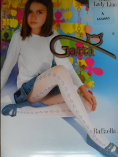 RAFFAELLA 1 30den-punčochové kalhoty GATTA bianco-bílé 128-140
