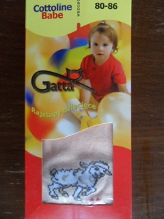Dětské vzorované punčochové kalhoty Gatta oranžové 80-86