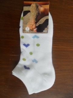 NOVIA 035-dámské ponožky kotníčkové bílé 33,5-35 (22-23)