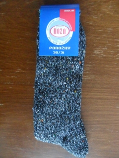 MOLIN-zimní ponožky HOZA černý melír 48-50 (32-33)