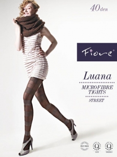 LUANA 40den-punčochové kalhoty Fiore black-černé 2-S