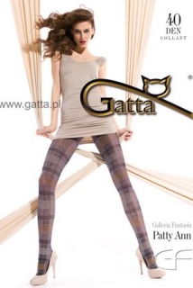PATTY ANN 05 40den-punčochové kalhoty Gatta melange nero-černé 2-S