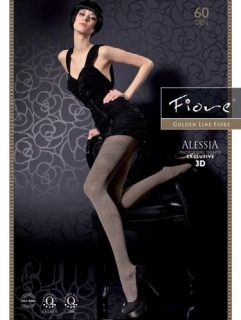 ALESSIA 60den-punčochové kalhoty FIORE black-černé 2-S