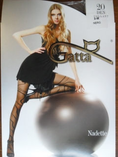NADETTE 04,20den-punčochové kalhoty Gatta nero-černé  2-S