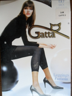 LEGGINGS FANTASIA 60den-leginy Gatta caffe-kávové  2-S