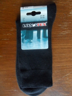 LONATEX 53390-pánské ponožky LOANA černá 43-45 (29-30) 