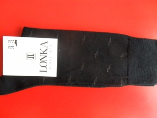 DARAX- pánské ponožky LONKA černé 43-47 (29-31) 