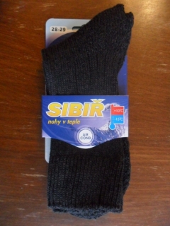 SIBIŘKY-pánské zimní ponožky NOVIA tmavě modré 39-41(26-27)