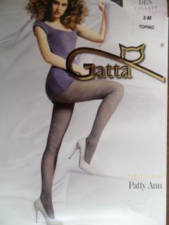 PATTY ANN 10 40den-punčochové kalhoty Gatta topino-šedé 3-M