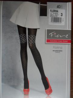 FLORINA 40den-punčochové kalhoty Fiore grafit 2-S