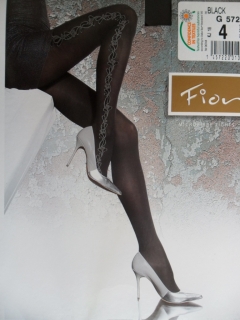 FLAVENA 40den-punčochové kalhoty Fiore black-černé 4-L