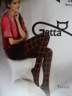 TWEEDY 02 40den-punčochové kalhoty Gatta nero-red