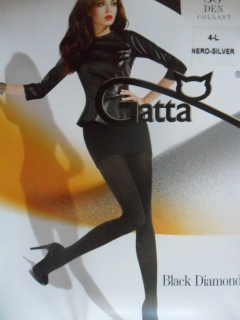 Gatta Black daimond 50 den Punčochové kalhoty nero silver 4-L