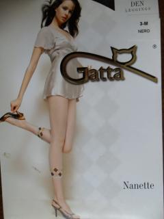 NANETTE 04 20den-leginy Gatta nero-černé 4-L