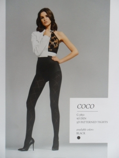 COCO 40den-punčochové kalhoty Fiore blac-černé