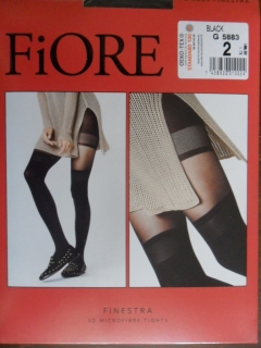 Punčochové kalhoty 30den Fiore FINESTRA black-černé 4-L