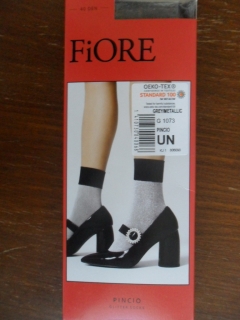 Ponožky 40den Fiore PINCIO  grey-metalic uni