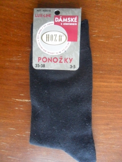 HOZA H003-dámské ponožky Hoza černé 35-38 (23-25)